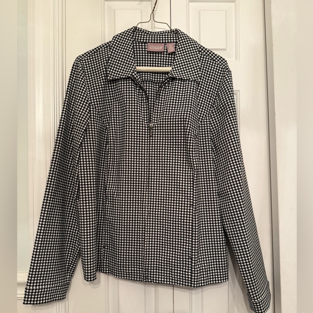 Chico’s Checked Jacket